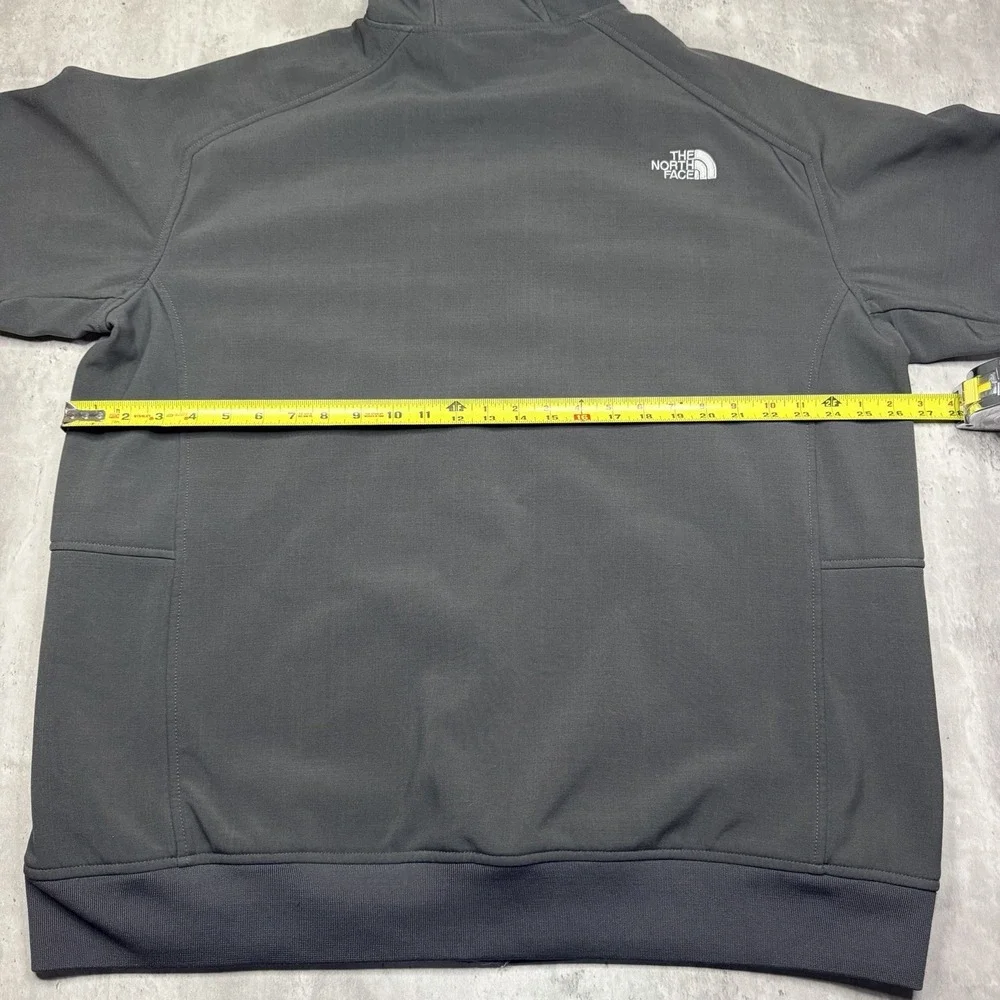 North Face Men's Hooded Softshell Full Zip Jacket Gray XXL Nimble Windwall